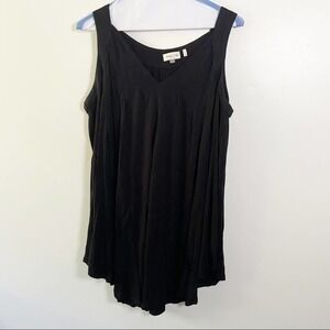 Anthropologie Meadow Rue Black Basic Flowy Tank